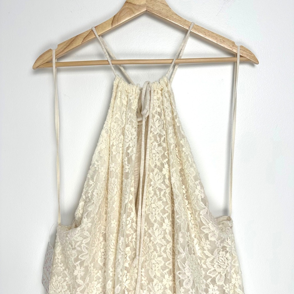 NWT Free People Olympia Lace Maxi Dress‎ Ivory White L - Picture 8 of 13